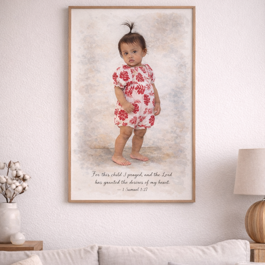 Custom Watercolour Keepsake Portrait - DIGITAL PRODUCT