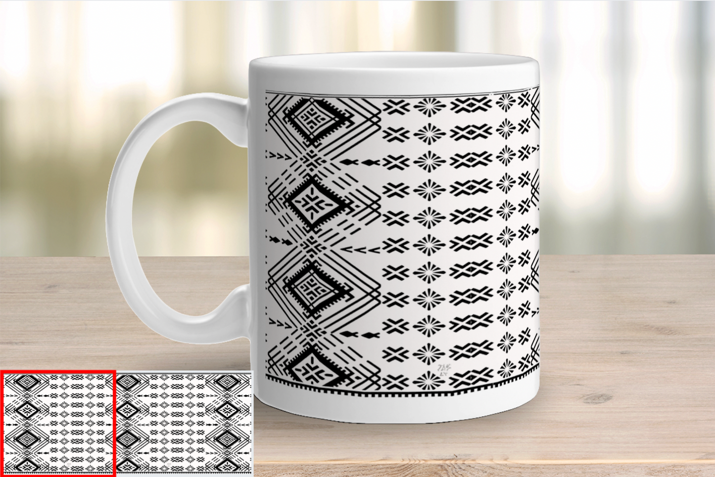 Traditional Samoan Pattern Mug – White or Magic Mug