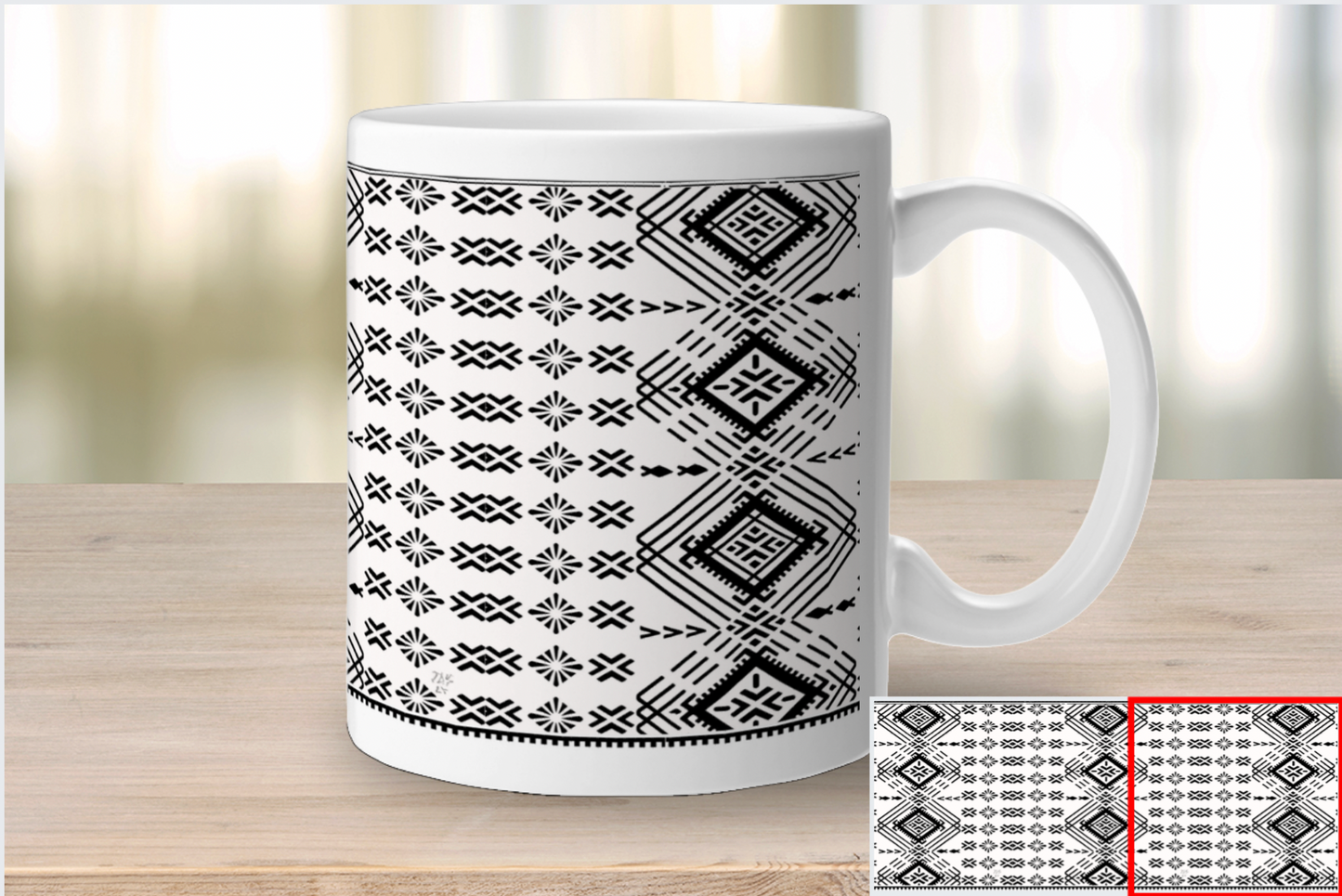 Traditional Samoan Pattern Mug – White or Magic Mug